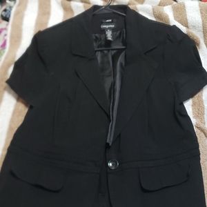 Black short sleeve blazer
